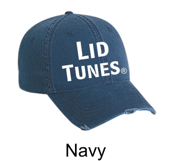 Lid Tunes Distressed Visor Navy Cap